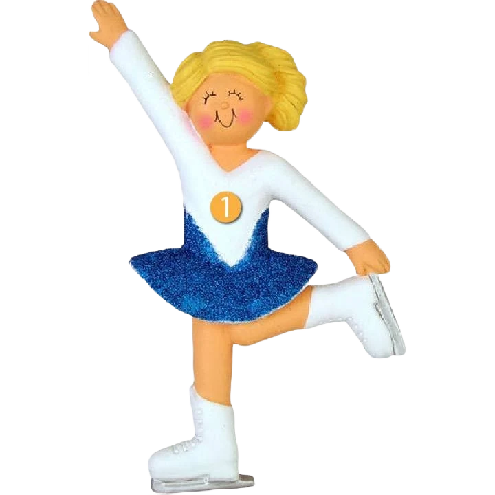 Soft Ornament Central Personalized Blonde Female Skater Ornament Solid
