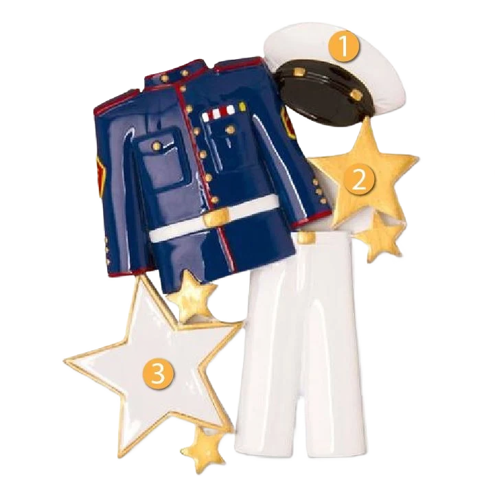 High-Grade PolarX Personalized Armed Forces Uniform Ornament Authentic