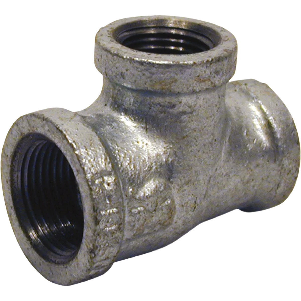 Detailed Southland Malleable Iron Galvanized Reducing Tee 1-1 2 In. x 1-1 2 In. x 1-1 4 In. Smooth