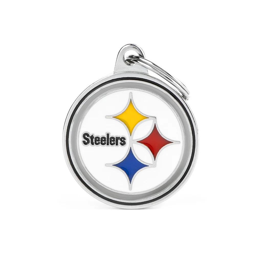 User-Friendly MyFamily NFL Pittsburgh Steelers Pet Tag Natural