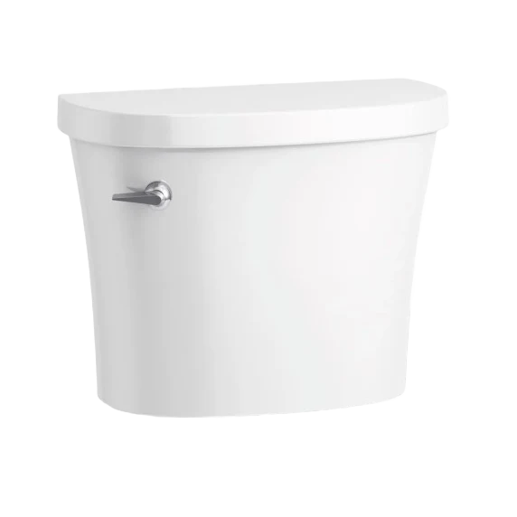Traditional Kohler White Kingston Toilet Tank with Left Hand Lever 1.28 GPF Superior