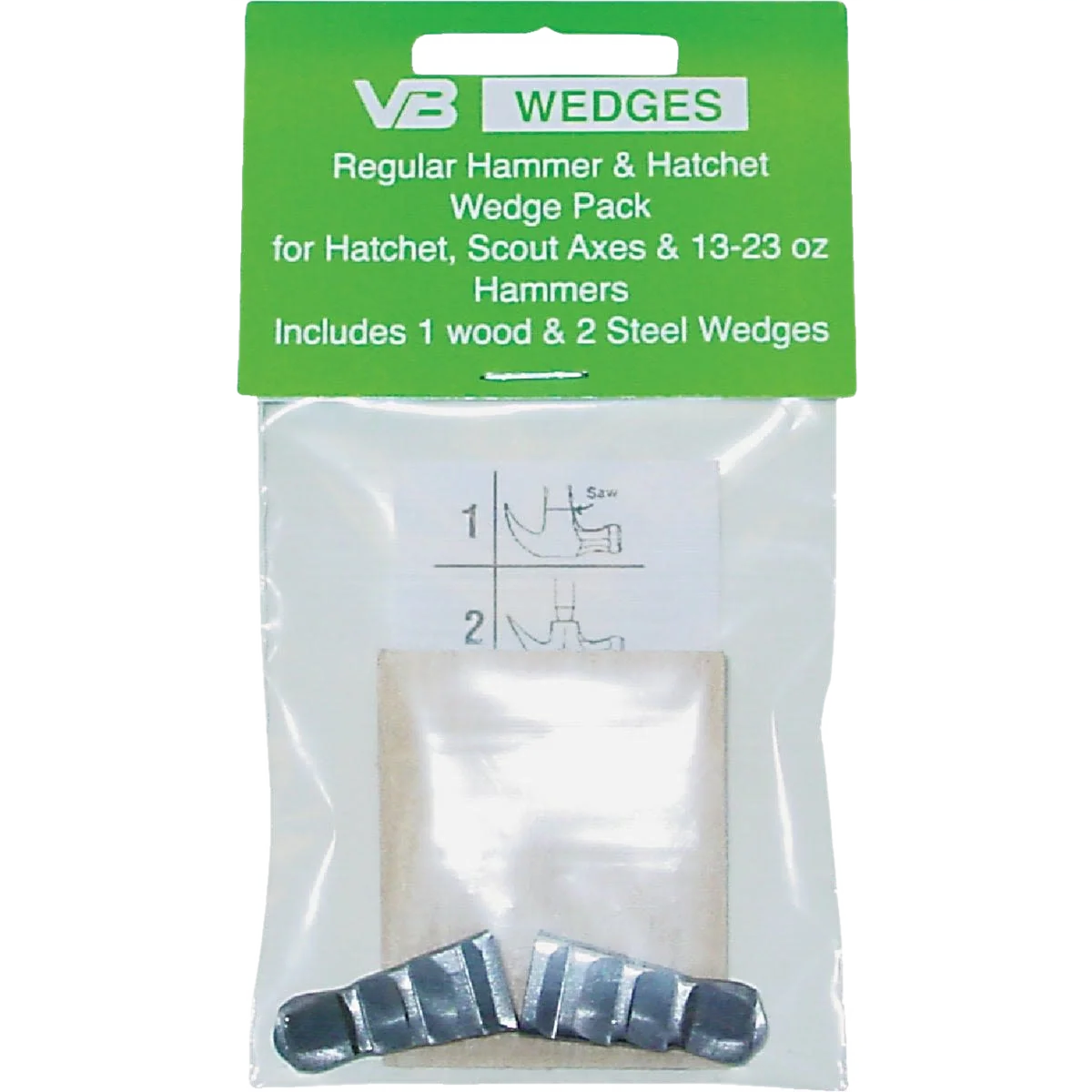 Original Do it Wood and Steel Hammer and Hatchet Handle Wedge Minimalist