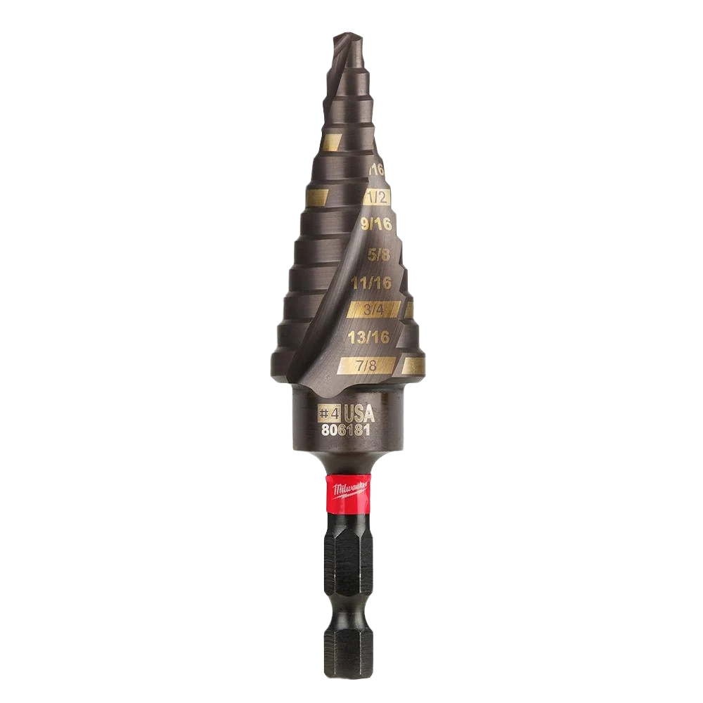 Lightweight Milwaukee SHOCKWAVE™ Impact Duty™ 3 16 – 7 8 Step Drill Bit Functional
