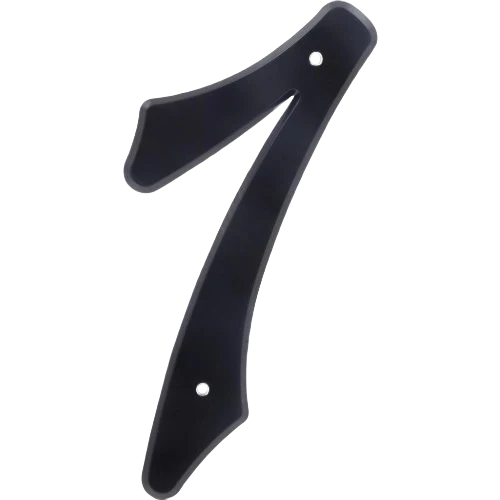 Stylish Hillman 4-In. Nail-On Black Plastic House Number 7 Modern