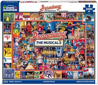 High-Performance White Mountain Puzzles Broadway Puzzle 1000 Piece Secure