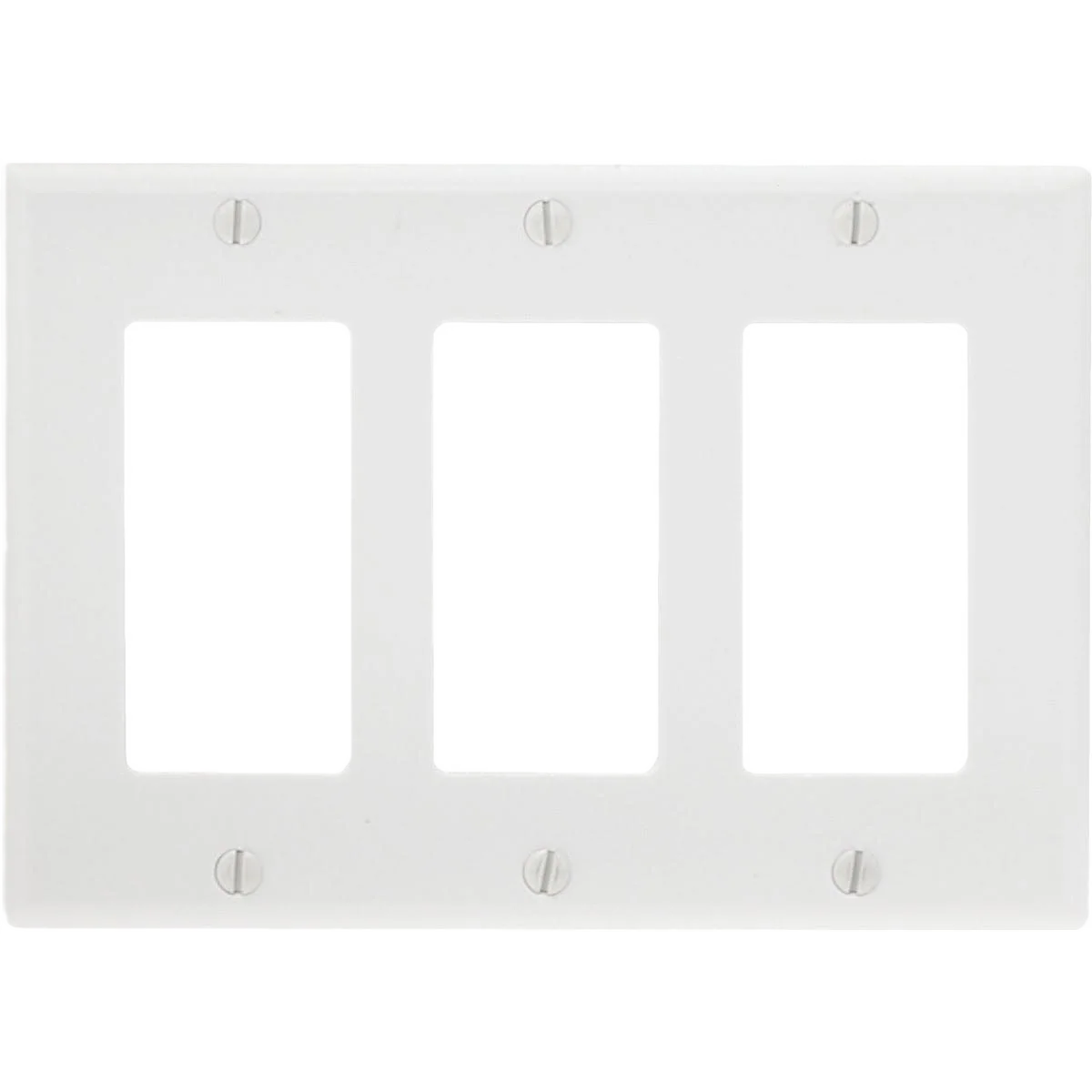 Original Design Leviton Decora 3-Gang White Smooth Plastic Rocker Decorator Wall Plate Effective