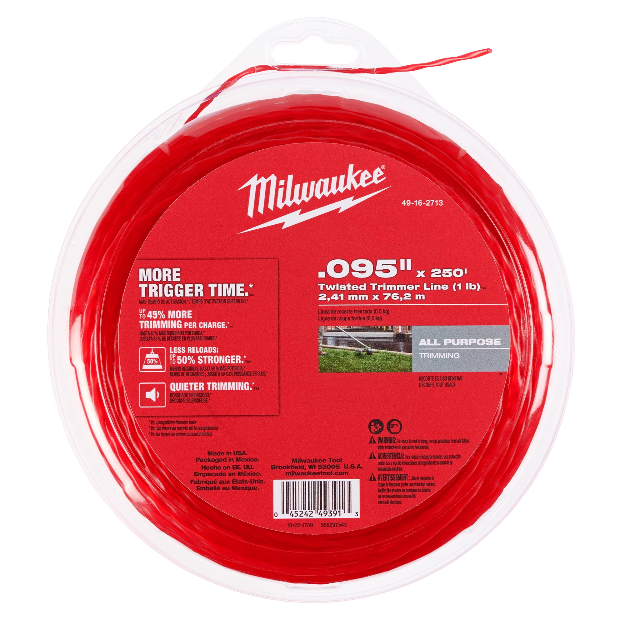 Green Milwaukee .095 x 250′ String Trimmer Line Contemporary