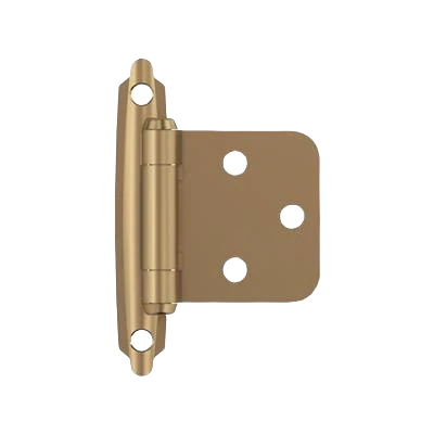 High-Quality Amerock Varying Overlay Self-Closing Face Mount Champagne Bronze Cabinet Hinge Recyclable