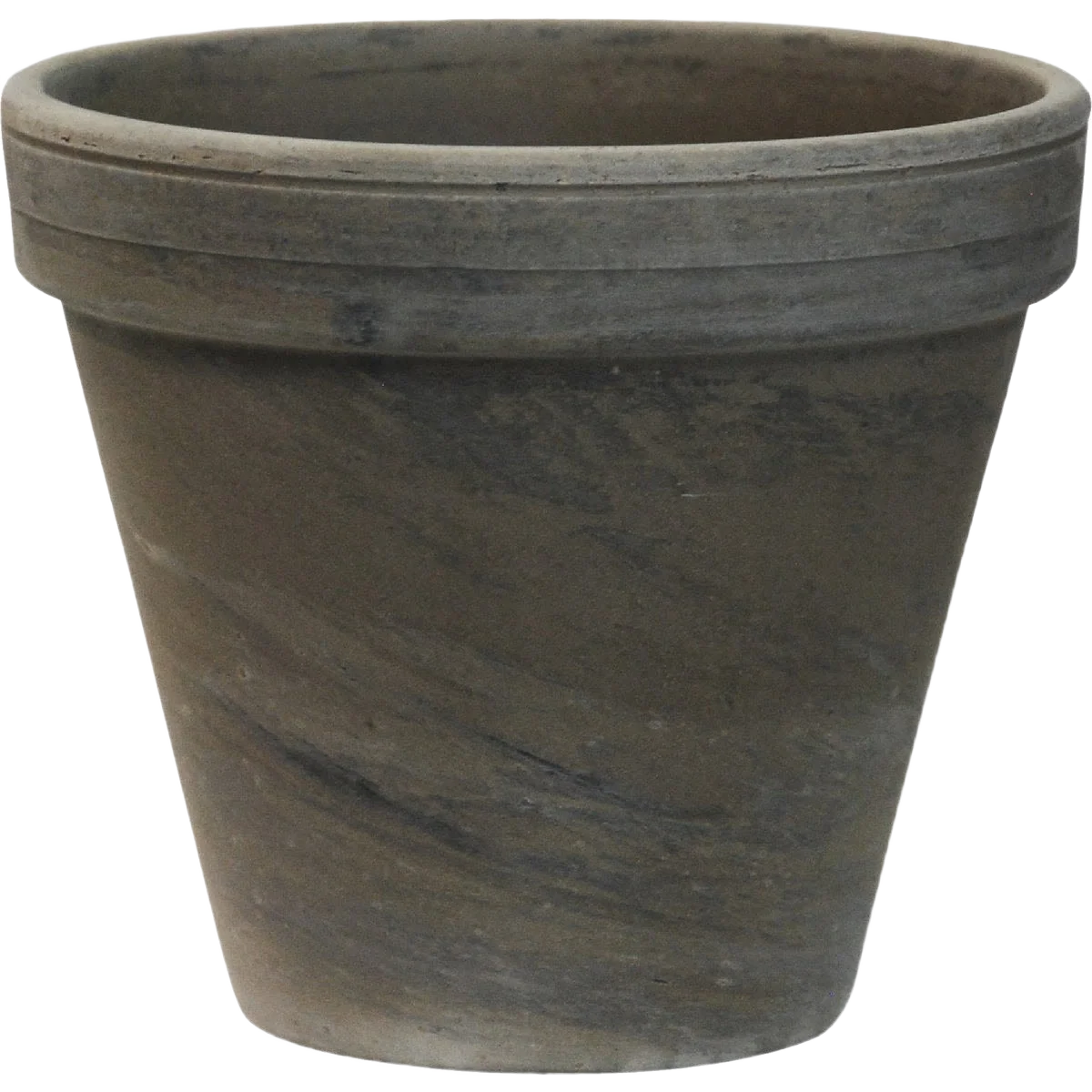 Breathable Ceramo Dark Basalt Clay Standard Flower Pot 5.25 x 6 in. Durable