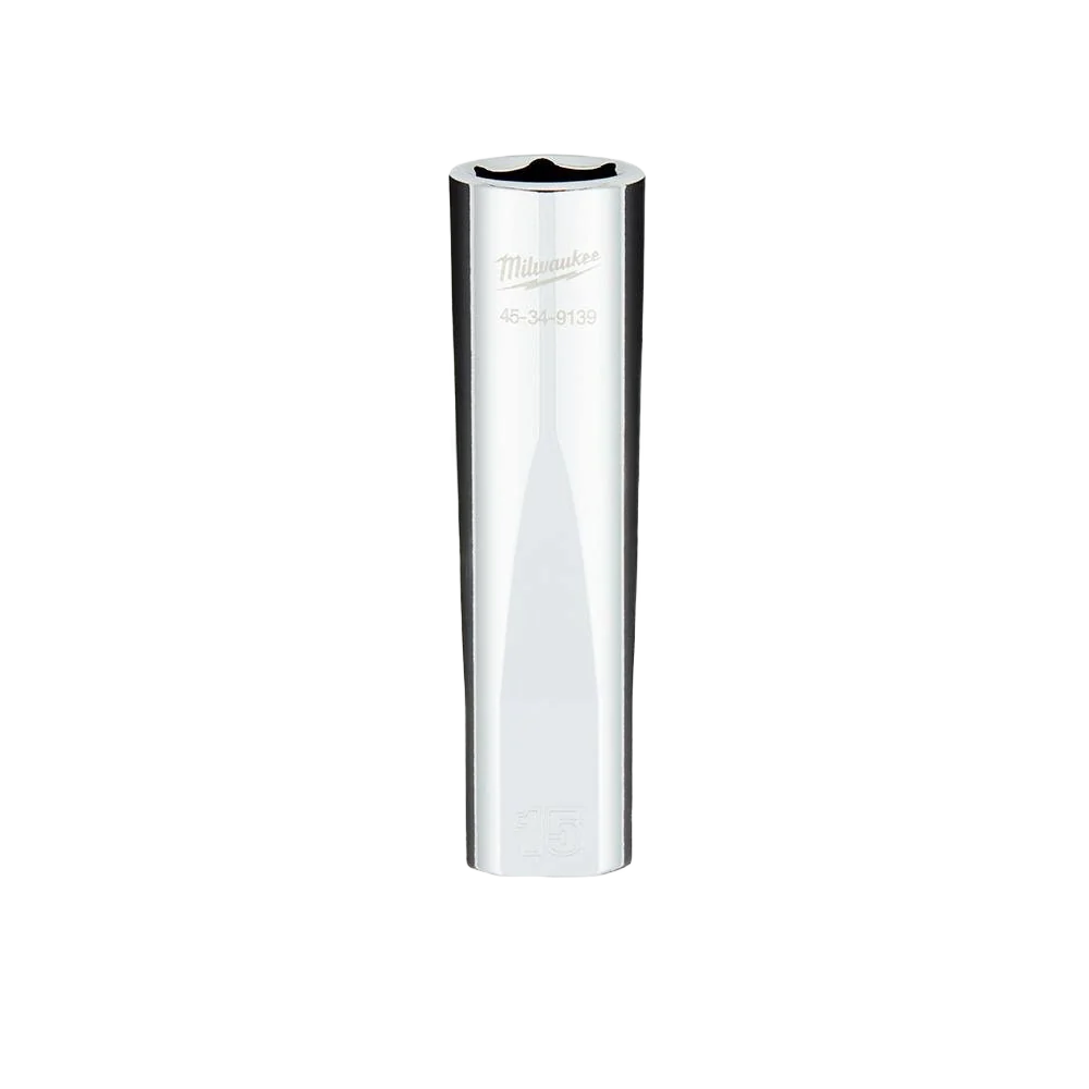 Environmentally Friendly Milwaukee 1 2 Drive 15-mm Deep Socket w FOUR FLAT™ Sides Practical