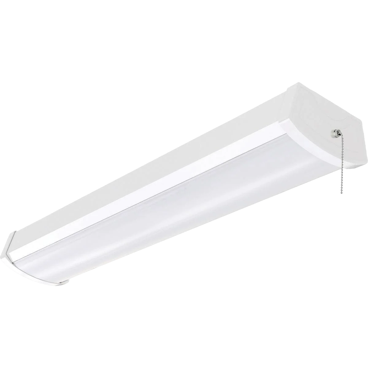 Premium Material Satco White 20-Watt LED Ceiling Wrap with Pull Chain 2 ft. World-Class