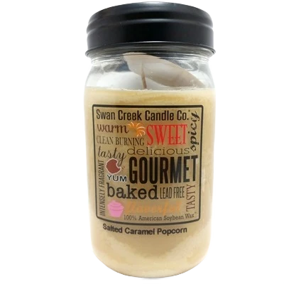 Prestigious Swan Creek Salted Caramel Popcorn Pantry Jar Candle 12 oz. Casual