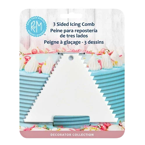 Organic R M International 3 Sided Icing Comb Fine Crafted