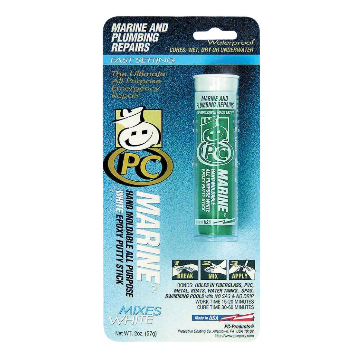 Eco-Friendly Protective Coating PC-Marine White Epoxy Putty 2 oz. Pure