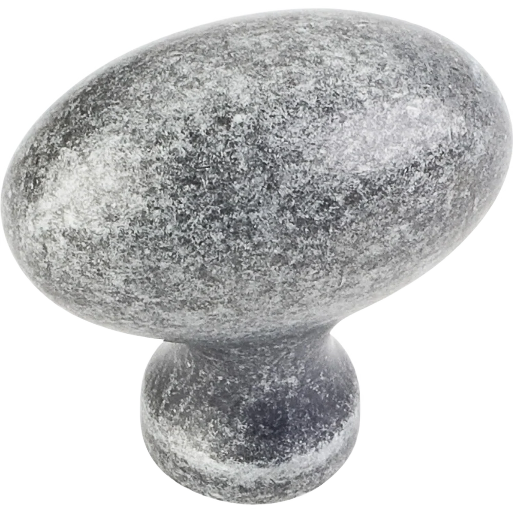 Enhanced Hardware Resources 1-9 16 In. Lyon Football Knob Distressed Antique Silver Genuine