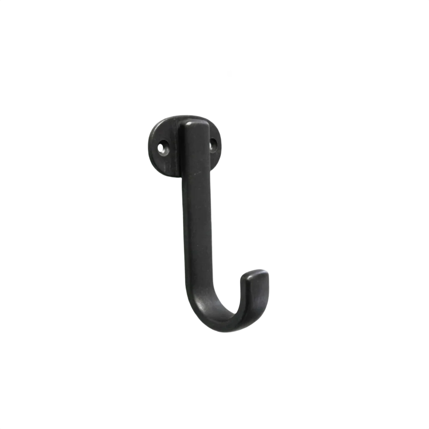 Sustainable Hickory Hardware Euro-Contemporary Black Iron Decorative Hook 4.75 in. Refined