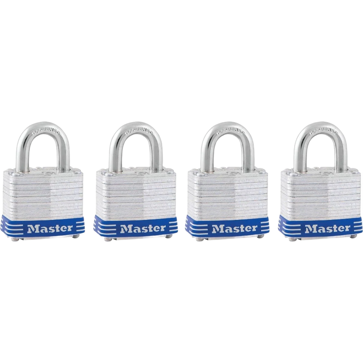 Pure Master Lock 1-9 16 In. Wide 4-Pin Tumbler Keyed Padlock 4-Pack Advanced