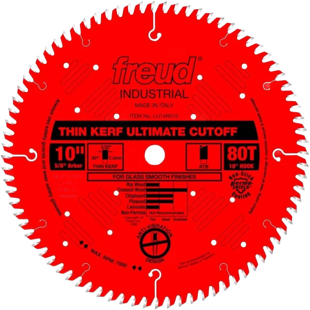 High-Quality Freud ATB TK Crosscut Blade 10 in. x 80 Teeth Environmentally Friendly