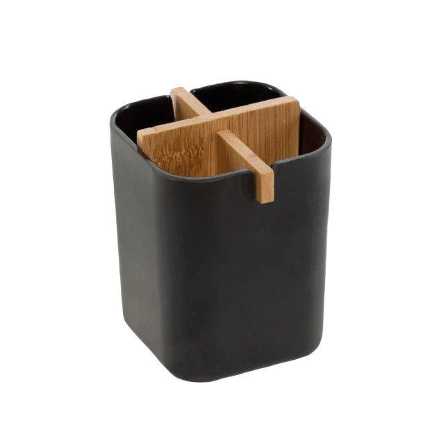 World-Class Moda Stowe White Bamboo Brush Organizer Authentic