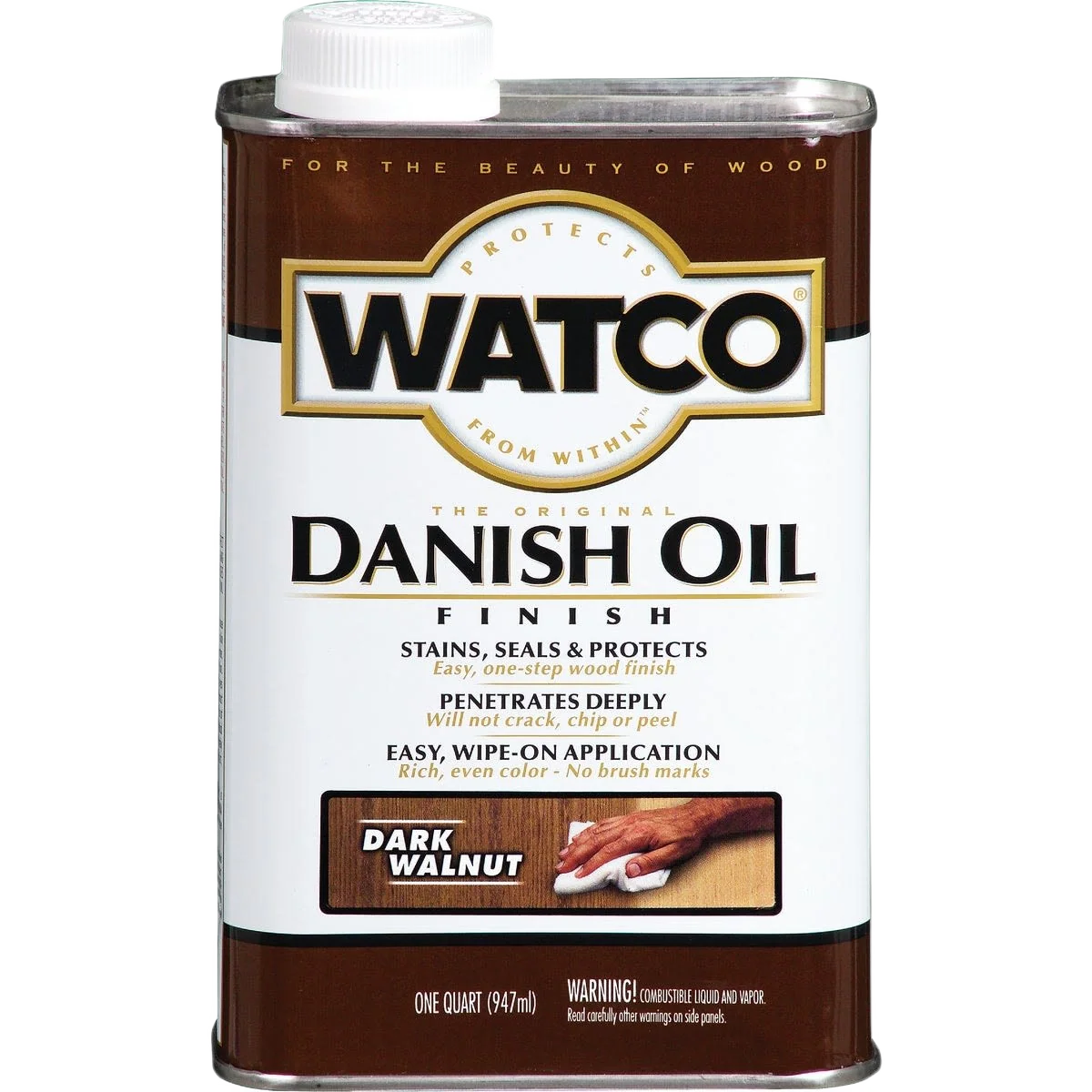 Pure Watco Dark Walnut Danish Oil Finish 1 Quart Versatile