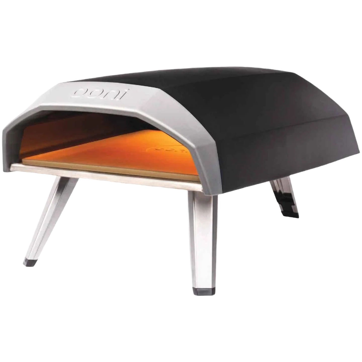 Relaxed Ooni Koda 12 Black Silver Propane Gas Powered Portable Pizza Oven 16.7 Advanced