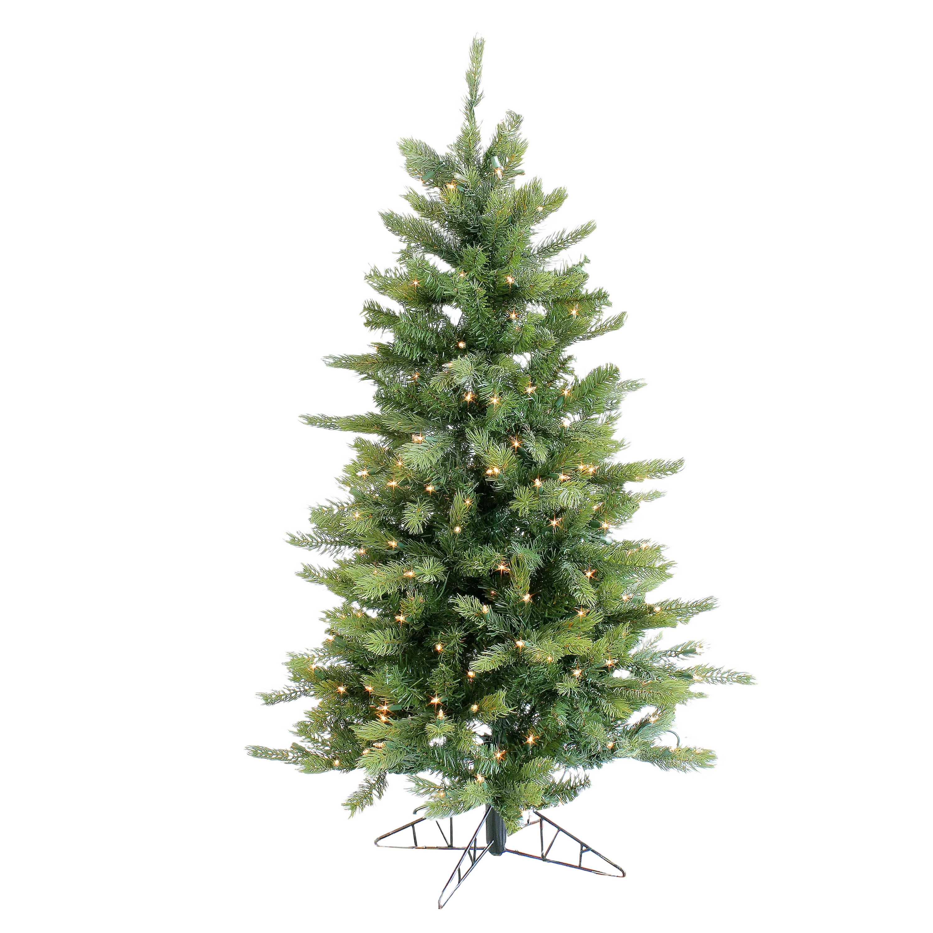 Durable nVision Logan Spruce Clear SmartLit Incandescent Christmas Tree 4 ft. Original