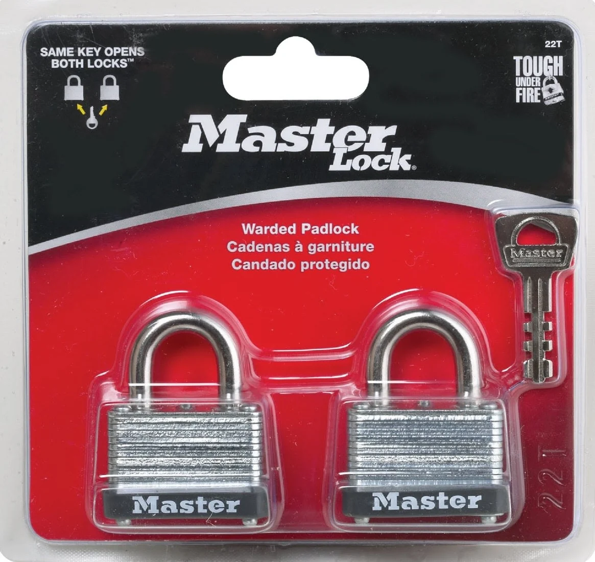 Authentic Master Lock 1-1 2 In. Wide Warded Keyed Alike Padlock 2-Pack Innovative