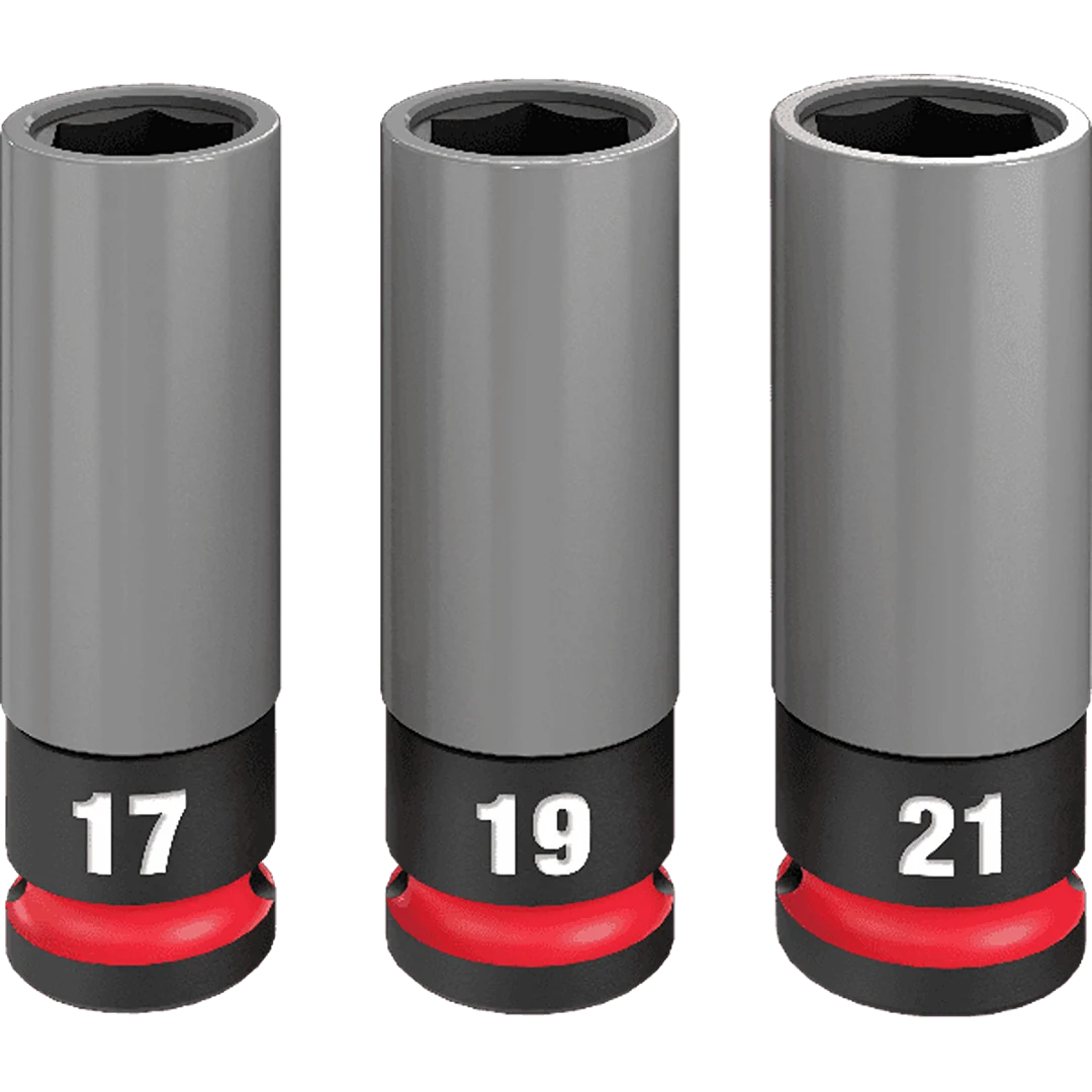 Trusted Milwaukee SHOCKWAVE Impact Duty™ 1 2 Drive Metric 3PC Lug Nut Wheel Socket Set Detailed