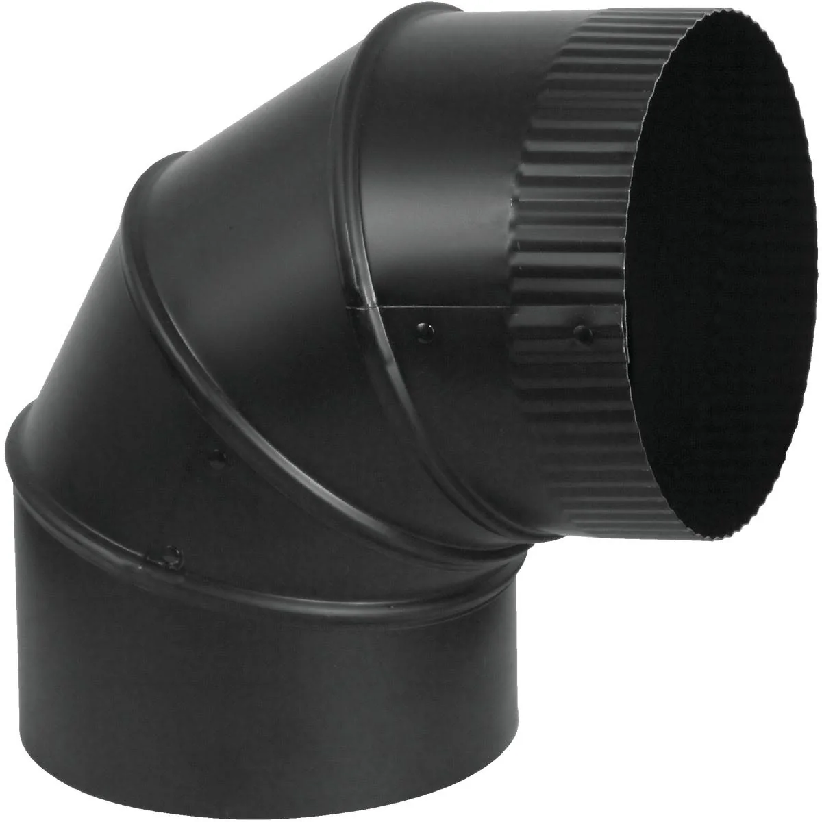 Versatile Imperial 8 In. 24 Gauge Black Adjustable Elbow Premium Material