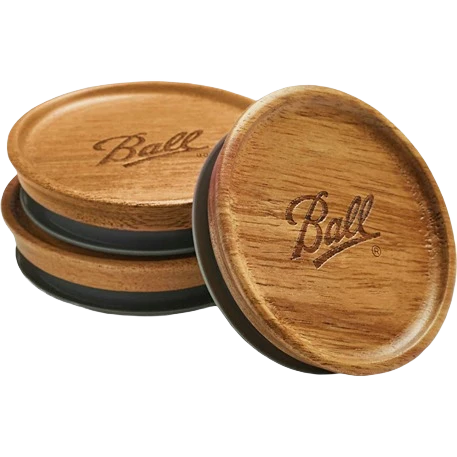 Reliable Ball Wide Mouth Wooden Lids 3 Pack Exclusive