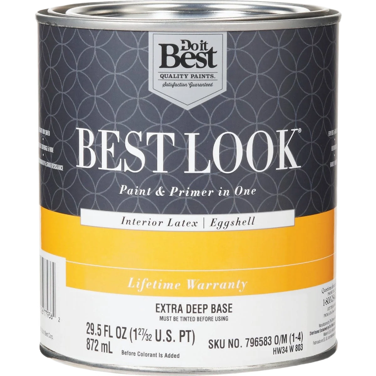 Secure Look 1-qt. Extra Deep Base Interior Latex Eggshell Paint Primer In One Comfortable
