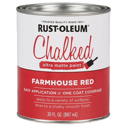 Outstanding Rust-Oleum Farmhouse Red Ultra Matte Chalked Paint 30 oz. Recyclable