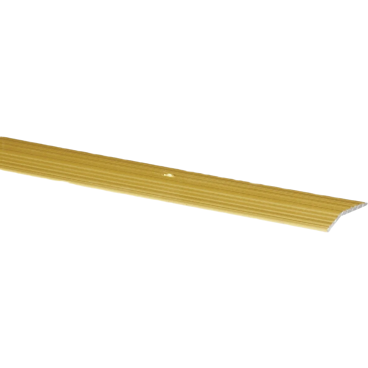 Solid M-D Satin Brass Fluted Carpet Wide Trim Bar 1-3 8 in. x 6 ft. Functional