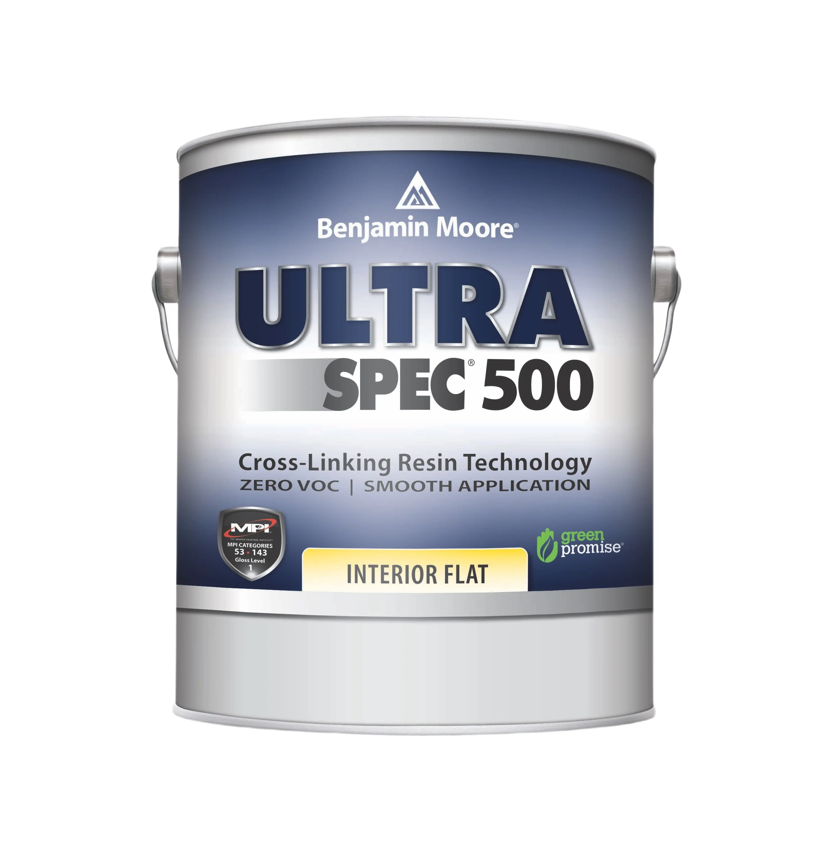 World-Class Benjamin Moore Ultra Spec 500 White Flat Interior Paint 1 Gallon Pure