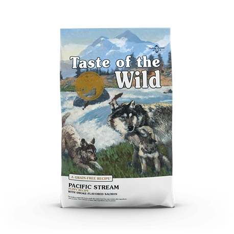 Elegant Taste of The Wild Pacific Stream Smokey Salmon Dry Dog Food for Puppies 15 lb. Classic