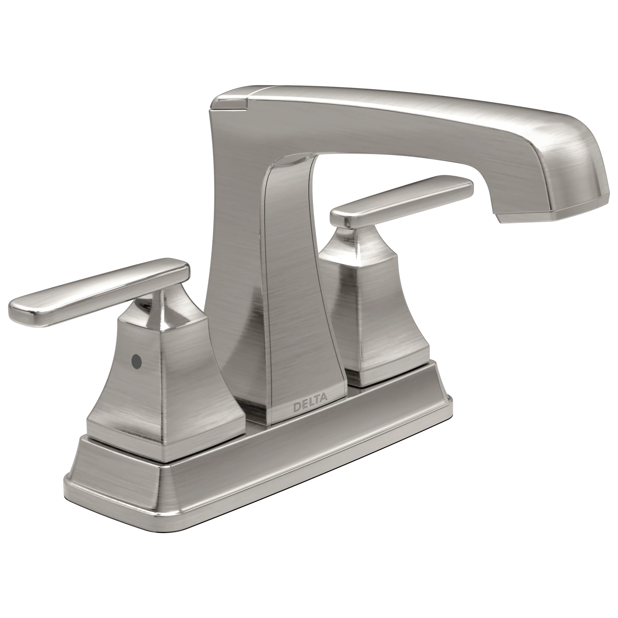 Detailed Delta Ashlyn Stainless Two Handle Centerset Bathroom Faucet Classic