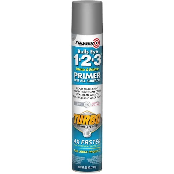Excellent Zinsser Bulls Eye Gray 1-2-3 Primer Spray 26 oz. Verified