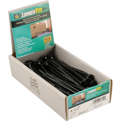 Dependable Power Pro 1 4 In. x 4-1 2 In. Lumber-Tite Heavy Duty Wood Screws 50-Pack Effective