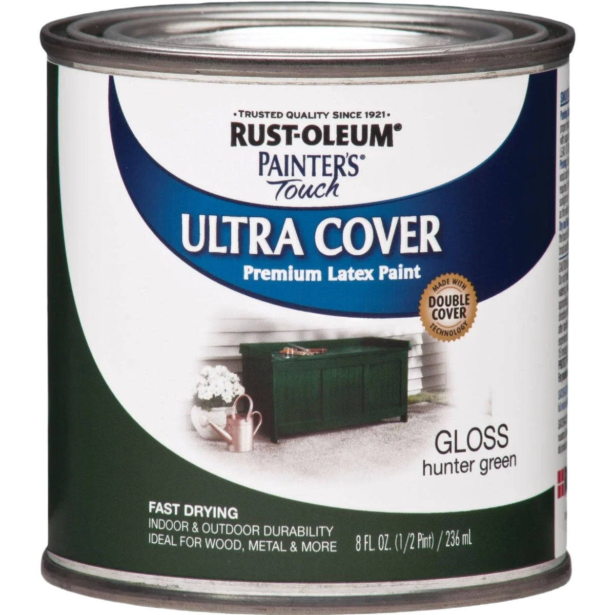 High-End Rust-Oleum Ultra Cover Multi-Purpose Gloss Hunter Green Brush-On Paint 1 2 pt. Advanced