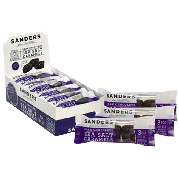 Optimized Sanders Dark Chocolate Sea Salt Caramels 3 Pieces Excellent