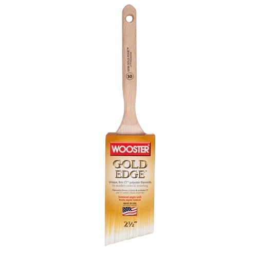 Functional Wooster Brush 2 in. Gold Edge Semi-Oval Angle Sash Brush Proven