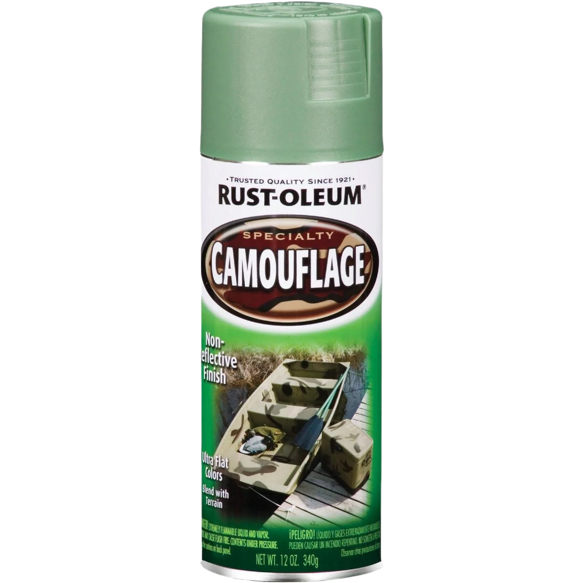 Breathable Rust-Oleum Camouflage Army Green Flat Spray Paint 12 oz. Sustainable