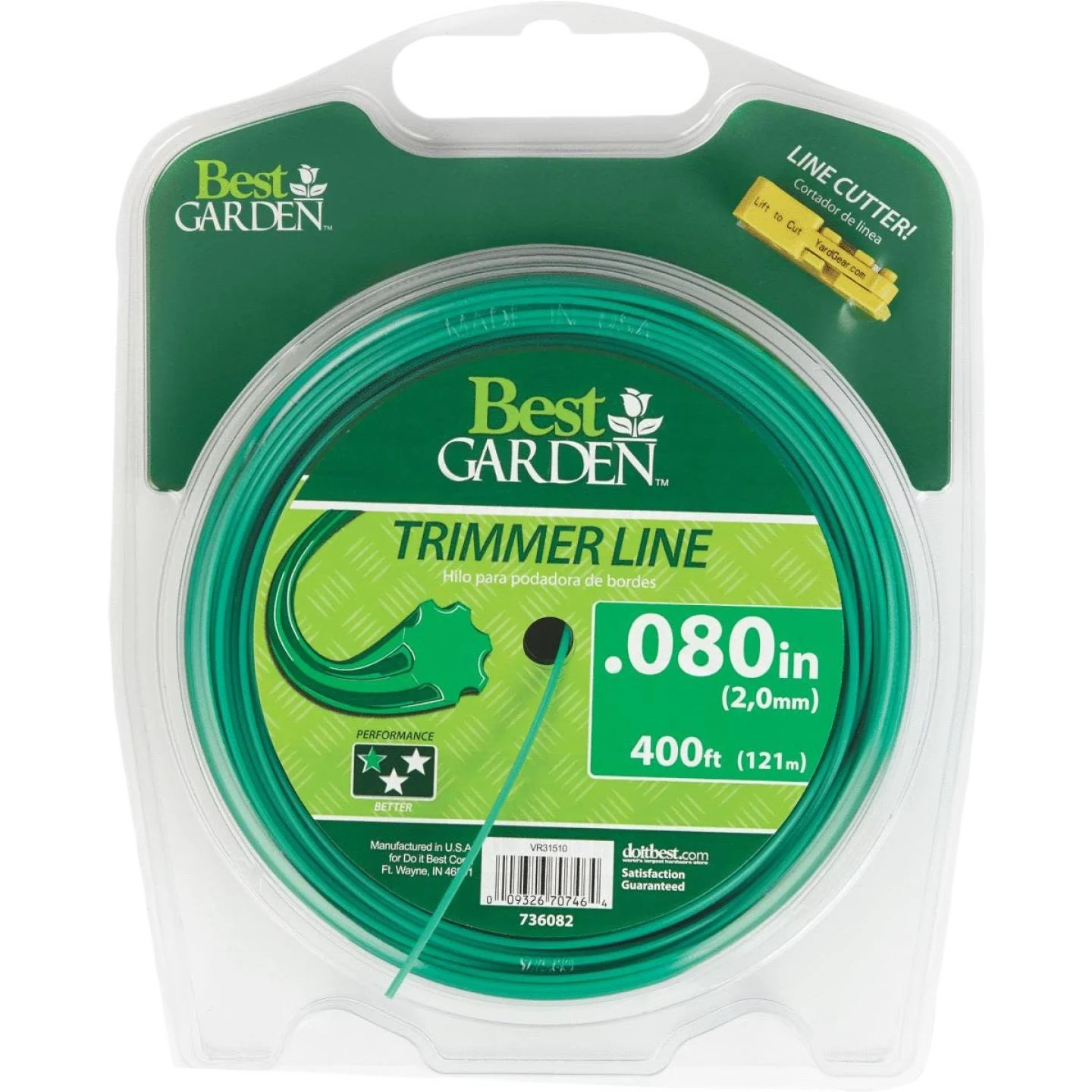 Smart Garden 7 Point Green Trimmer Line 0.080 in. x 400 ft. Consistent