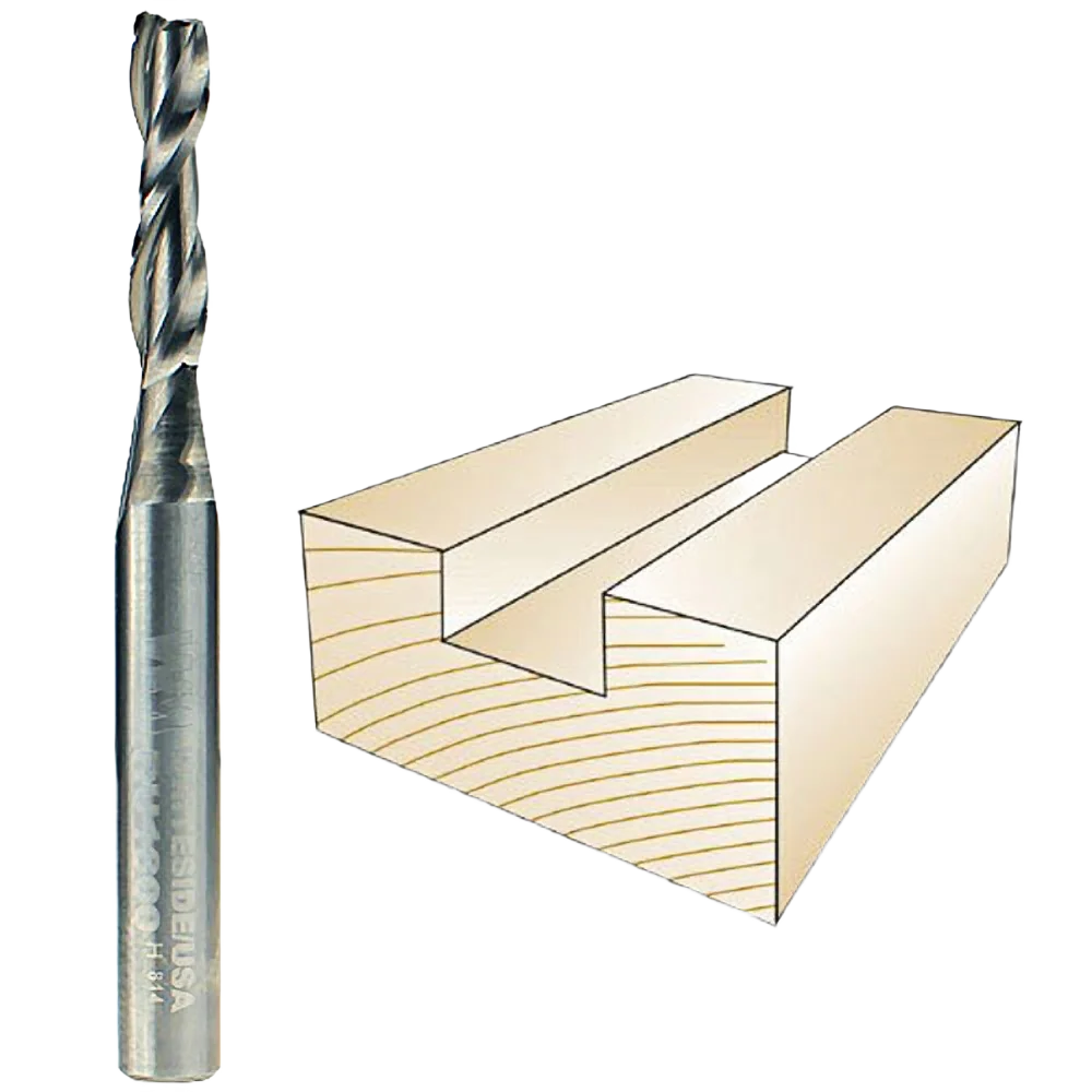 Lightweight Whiteside Spiral Upcut Bit 1 4 in. SH x 3 16 in. CD x 3 4 in. CL Selected