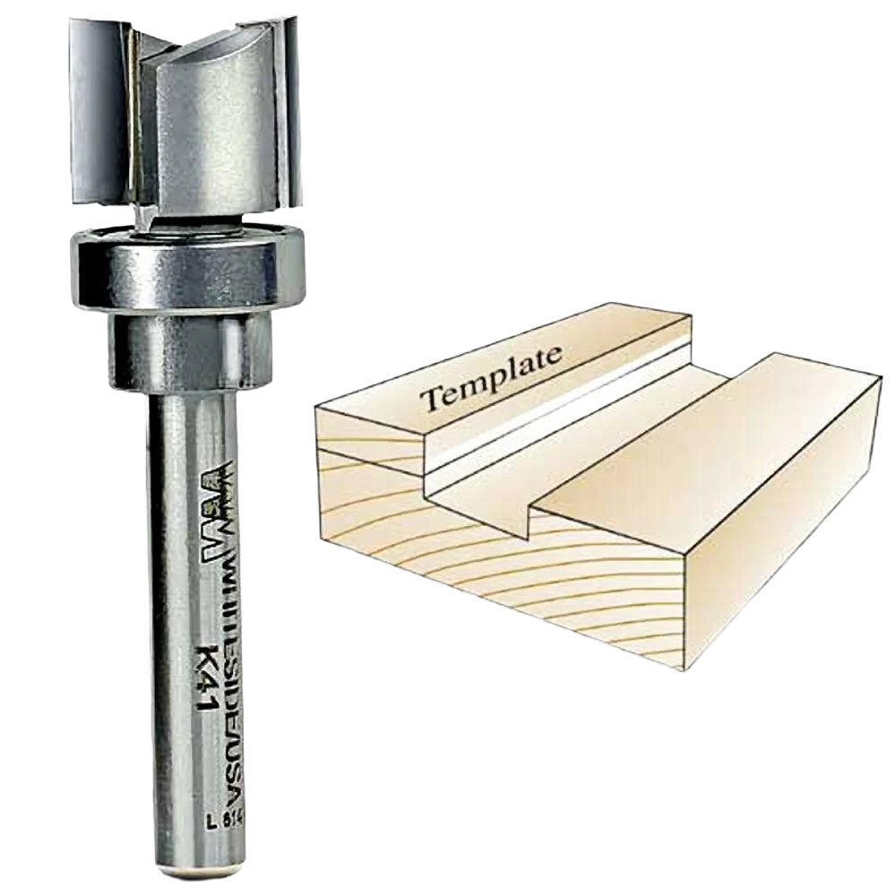 Powerful Whiteside Keller Template Bit 1 4 in. SH x 5 8 in. CD x 1 2 in. CL Professional