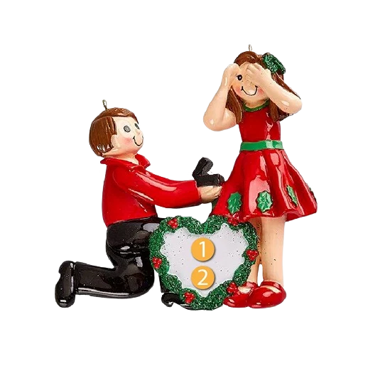Enhanced Rudolph Me Personalized Proposal Ornament Fine Crafted