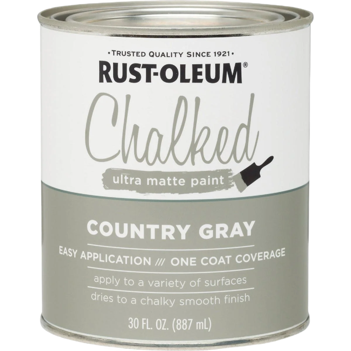 Certified Rust-Oleum Chalked Country Gray Ultra Matte Chalk Paint 30 oz. Fast