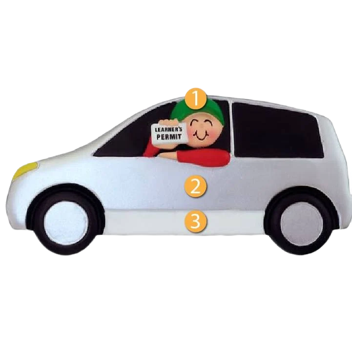 Powerful Ornament Central Personalized Male with Learner’s Permit Ornament Trusted