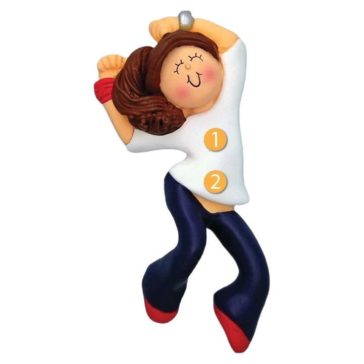 Selected Ornament Central Personalized Brunette Female Hip Hop Dancer Ornament Certified