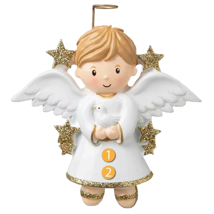 Premium Material PolarX Personalized Angel Boy Ornament Superior